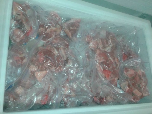 2014 Eid Adha Qurbani meat parcels packed, frozen and ready for distribution to local needy