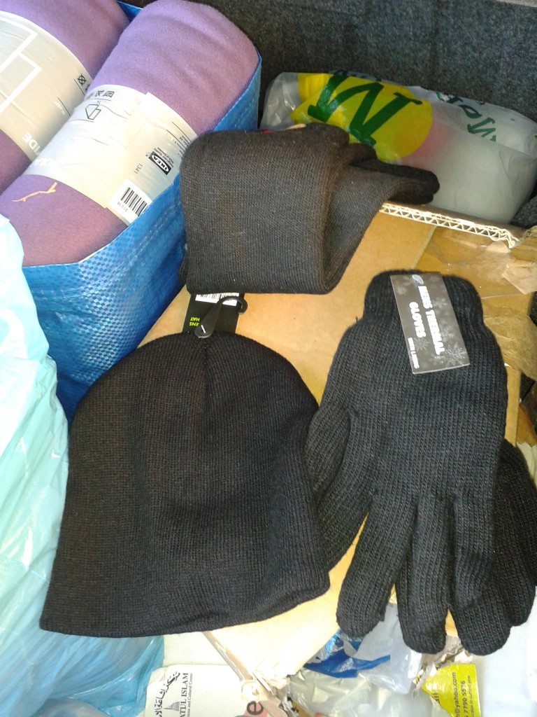 Woolly hats, gloves and warm socks for local homeless funds donated by locals